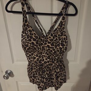 Leopard Print Strappy Top